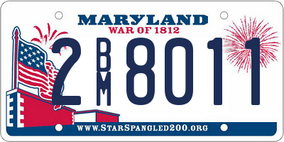 MD license plate 2BM8011