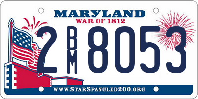 MD license plate 2BM8053