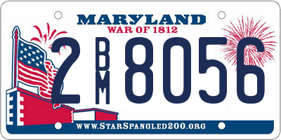 MD license plate 2BM8056