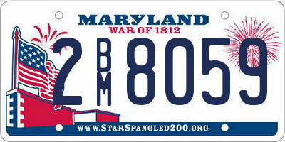 MD license plate 2BM8059