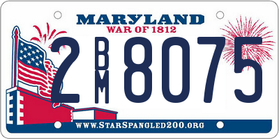 MD license plate 2BM8075