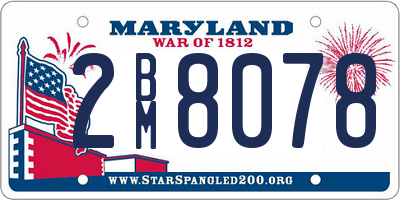 MD license plate 2BM8078