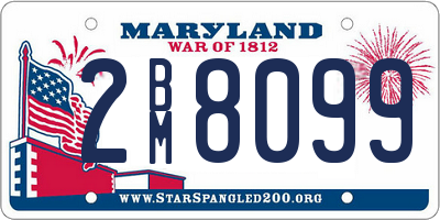 MD license plate 2BM8099