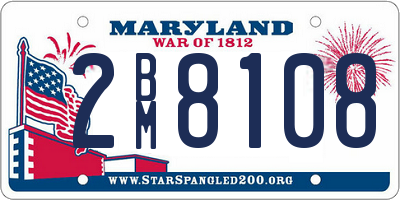 MD license plate 2BM8108