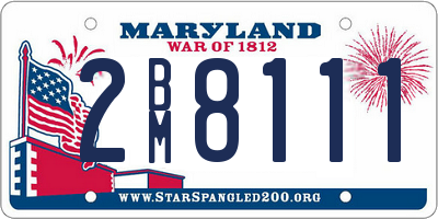 MD license plate 2BM8111