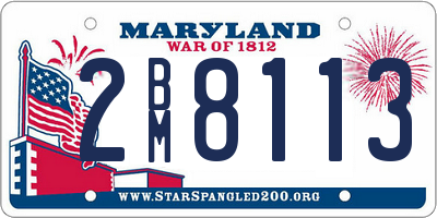 MD license plate 2BM8113