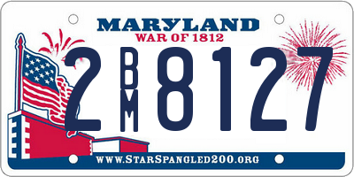 MD license plate 2BM8127