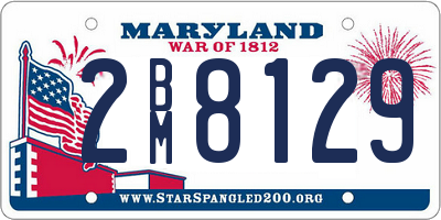 MD license plate 2BM8129