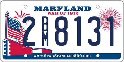 MD license plate 2BM8131