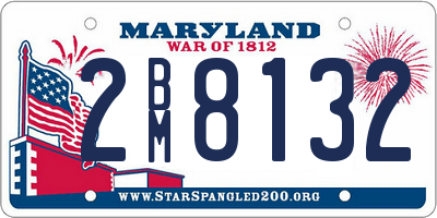MD license plate 2BM8132