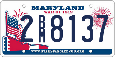 MD license plate 2BM8137