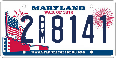 MD license plate 2BM8141