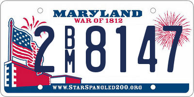 MD license plate 2BM8147