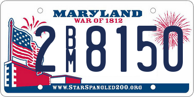 MD license plate 2BM8150