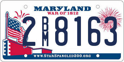 MD license plate 2BM8163