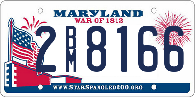MD license plate 2BM8166
