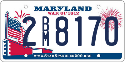 MD license plate 2BM8170