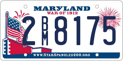 MD license plate 2BM8175
