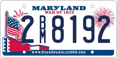 MD license plate 2BM8192