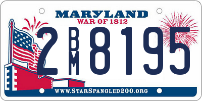 MD license plate 2BM8195