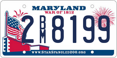 MD license plate 2BM8199