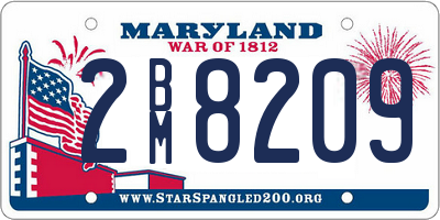 MD license plate 2BM8209