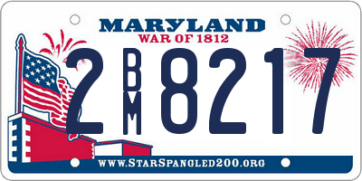 MD license plate 2BM8217