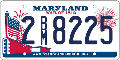 MD license plate 2BM8225