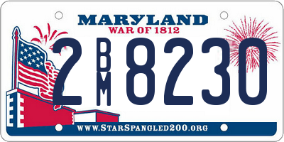 MD license plate 2BM8230