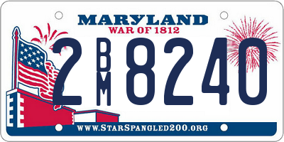 MD license plate 2BM8240