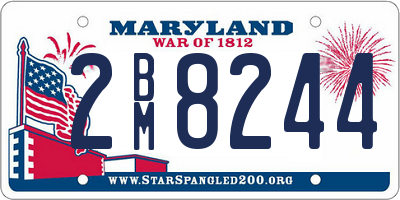 MD license plate 2BM8244