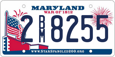 MD license plate 2BM8255