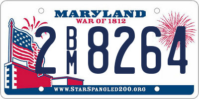 MD license plate 2BM8264