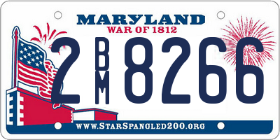 MD license plate 2BM8266