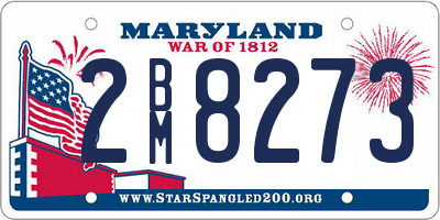MD license plate 2BM8273