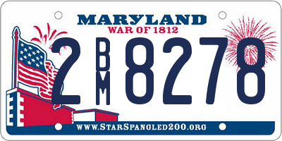 MD license plate 2BM8278