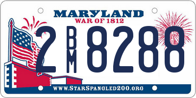 MD license plate 2BM8288