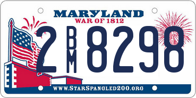 MD license plate 2BM8298