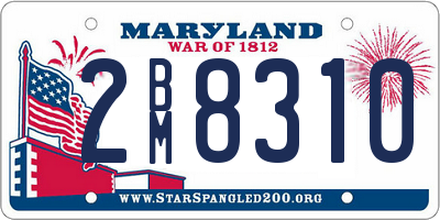 MD license plate 2BM8310