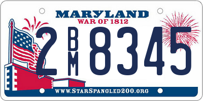 MD license plate 2BM8345