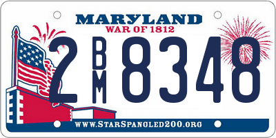 MD license plate 2BM8348