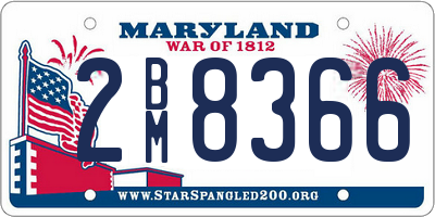 MD license plate 2BM8366