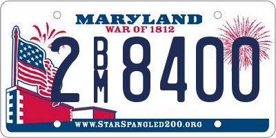 MD license plate 2BM8400