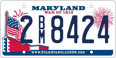 MD license plate 2BM8424