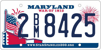 MD license plate 2BM8425