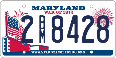 MD license plate 2BM8428