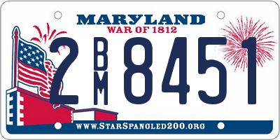 MD license plate 2BM8451