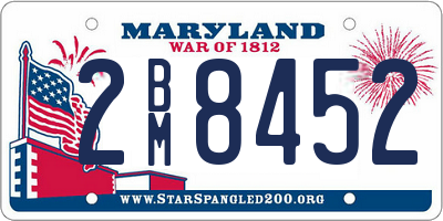 MD license plate 2BM8452