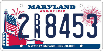 MD license plate 2BM8453