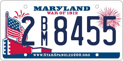 MD license plate 2BM8455